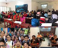 A group of corporate professionals language training session.